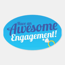 Tenga un compromiso impresionante con el anillo pegatinas óval personalizadas