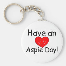 Tenga un día de Aspie (Hrt sonriente) Llaveros Personalizados