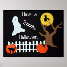 Tenga un Halloween fantasmagórico Posters