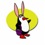 Tenga un recorte fresco del imán del pingüino de P Escultura Fotográfica