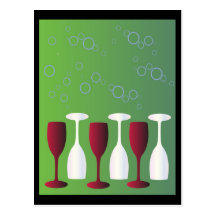 ¡Tenga un vidrio de vino! Tarjetas Postales