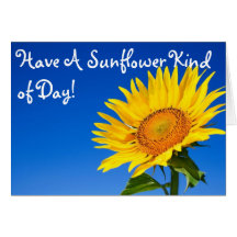 ¡Tenga una clase del girasol de día! Felicitación