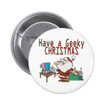 tenga una tecnología geeky del ordenador de santa  pin