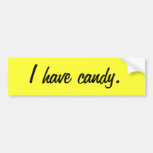 Tengo caramelo etiqueta de parachoque