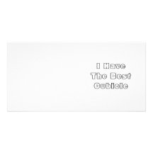 Tengo el mejor cubículo. Personalizado blanco negr Tarjeta Fotográfica Personalizada