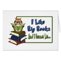 Tengo gusto de los libros grandes tarjetón