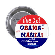 ¡Tengo OBAMA-MANIA! El patriota REELIGE a OBAMA 20 Pins