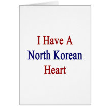 Tengo un corazón norcoreano tarjetas