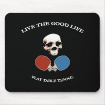 Tenis de mesa de la buena vida del cráneo del pira alfombrillas de ratón