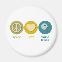 Tenis de mesa del amor de la paz imán de frigorifico