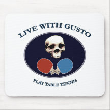 Tenis de mesa del entusiasmo del cráneo del pirata tapetes de ratones