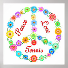 Tenis del amor de la paz poster