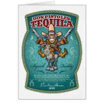 Tequila del DOS Pistoles tarjetas