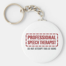 Terapeuta de discurso profesional llaveros personalizados