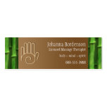Terapia de bambú fresca del masaje plantilla de tarjeta de negocio