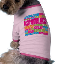 Terapia profesional colorida camisetas de perrito