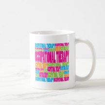 Terapia profesional colorida taza de café
