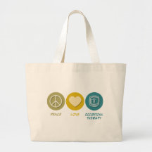 Terapia profesional del amor de la paz bolsa lienzo