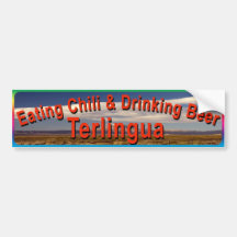 Terlingua que come Chile Etiqueta De Parachoque