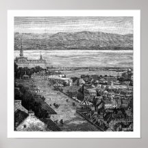 Terraza de Dufferin, Quebec, Canadá, 1875 Posters