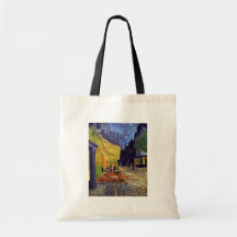 Terraza del café en la noche, por Vincent van Gogh Bolsas De Mano