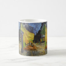 Terraza en la noche - Vincent van Gogh del café Tazas