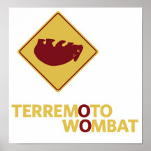 Terremoto Wombat Impresiones