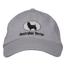 Terrier australiano oval bordó el gorra gorra bordada