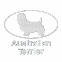 Terrier australiano oval bordó la camisa (el LS)
