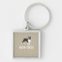 Terrier de Boston Llavero Personalizado
