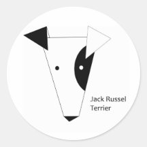 terrier de Russel del enchufe Pegatinas