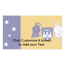 Territorio de capital australiana, bandera de Aust Tarjeta De Negocio