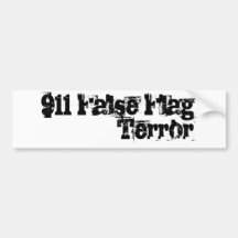 Terror falso de la bandera 911 pegatina de parachoque
