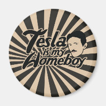 Tesla es mi Homeboy Imán De Nevera