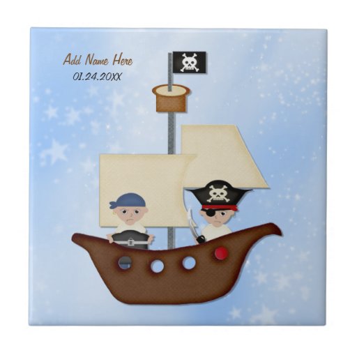 Tesoro del barco pirata - personalizar tejas  ceramicas