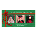 Tesoro triple de los rizos del navidad tarjetas fotograficas 