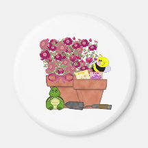 Tesoros del jardín imán para frigorifico