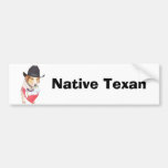 Texan nativo etiqueta de parachoque