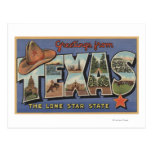 TexasGreetings del estado solitario de la estrella Tarjeta Postal