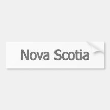 Texto de Nueva Escocia Pegatina De Parachoque
