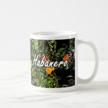 Texto del habanero contra la fotografía de la plan taza de café