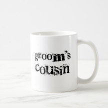 Texto del negro del primo del novio tazas de café