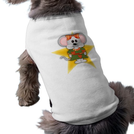 Texto del personalizado del ratón del navidad del  camisas de mascota