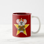 Texto del personalizado del ratón del navidad del  tazas