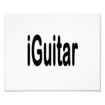 texto iguitar del negro del músico de la música impresiones fotográficas