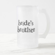 Texto negro de Brother de la novia Taza