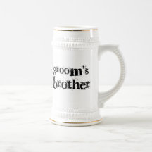 Texto negro de Brother del novio Tazas