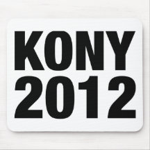 Texto negro de Kony 2012 Alfombrillas De Raton