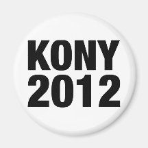 Texto negro de Kony 2012 Imanes De Nevera
