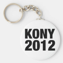 Texto negro de Kony 2012 Llaveros Personalizados